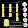 X Pulse Acrylic Led Tea Light Candle For Home Decoration 36 Piece, Yellow, - Image 3