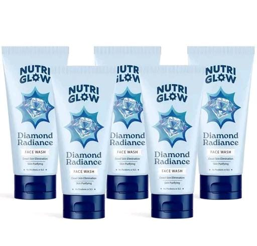Nutriglow Set of 5 Diamond Radiance Face Wash|Dead Skin Elimination & Skin Purifying|65ml each