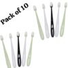 MAPPERZ Extra Soft Toothbrush For Sensitive Gums, Nano Ultra Soft Toothbrush for Extra Protection Gum Care for Kids & Adults Random Color - Pack Of 10