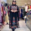 Heavy Faux Georgette With Heavy Embroidery Work With Riyal Miroor Hand Work