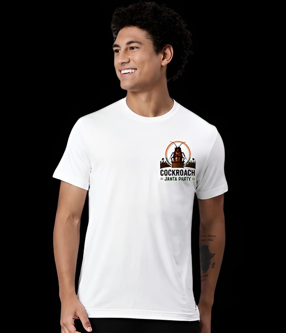 Cockroach Janta Party Front & Back Printed Oversized T-Shirt | Double Side Print | Unisex Casual Wear - Image 2